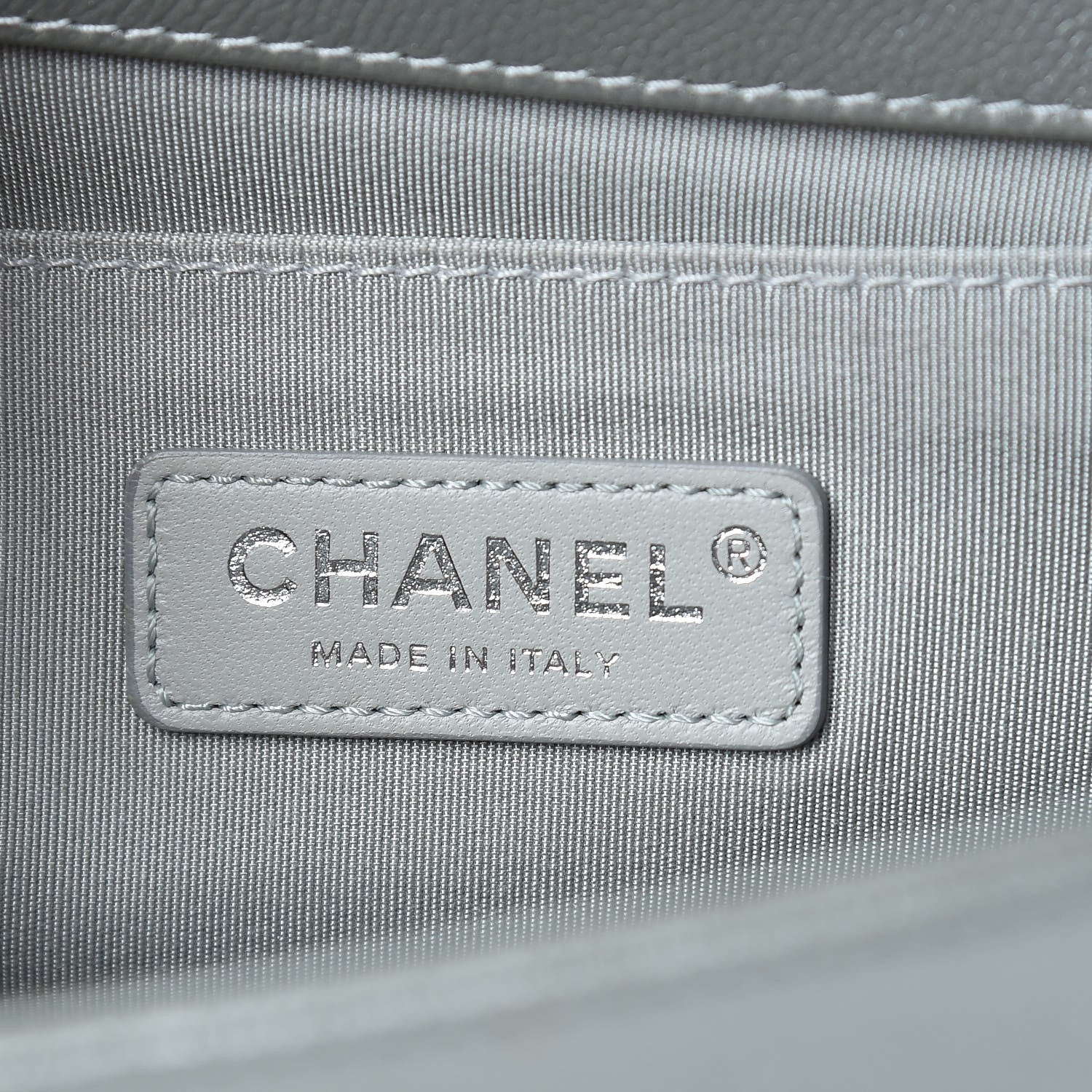 Chanel Metallic Caviar Quilted Medium Boy Flap Silver 8 of 10