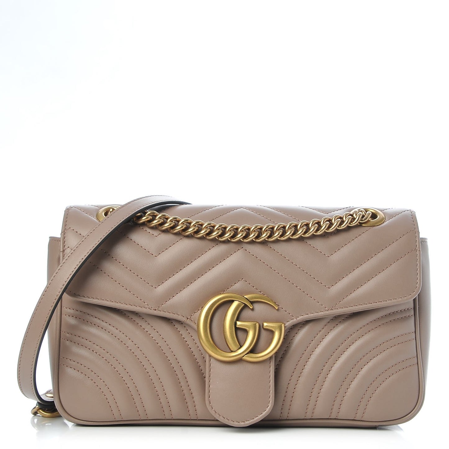Calfskin Matelasse Small GG Marmont Shoulder Bag Porcelain Rose
