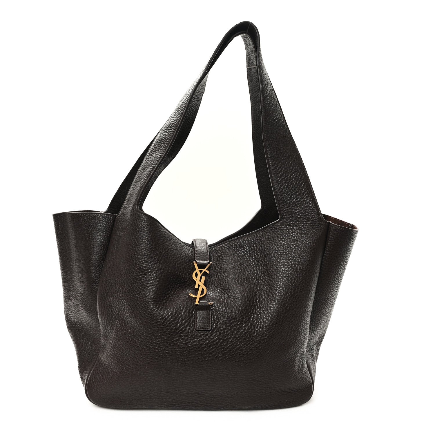 Saint Laurent Grained Deerskin Bea Tote Sweet Sweet Chocolate 1 of 11