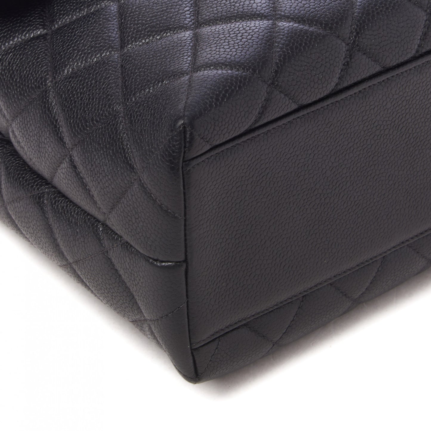 Caviar Quilted Jumbo Kelly Flap Black
