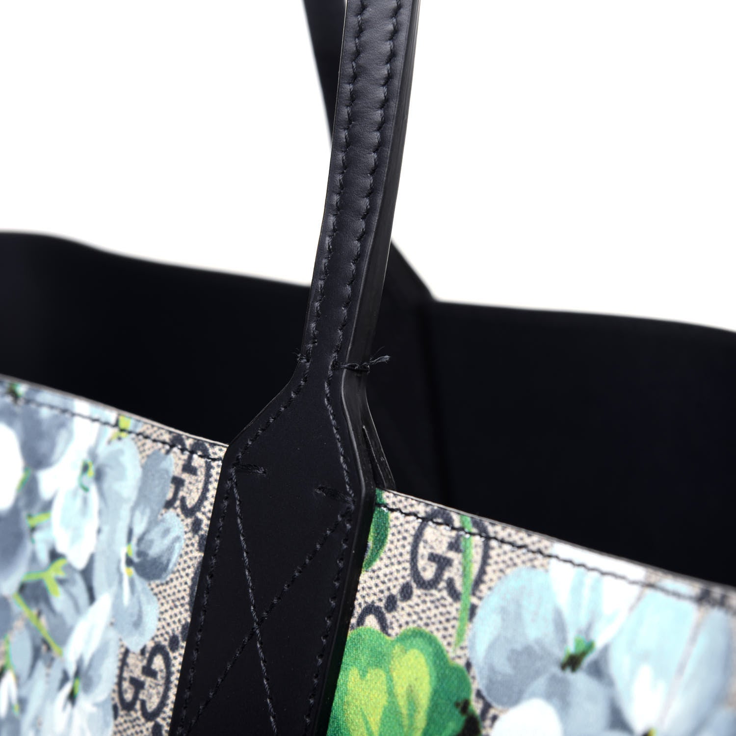 Gucci GG Supreme Monogram Blooms Medium Reversible Tote Beige Blue Navy 19 of 19