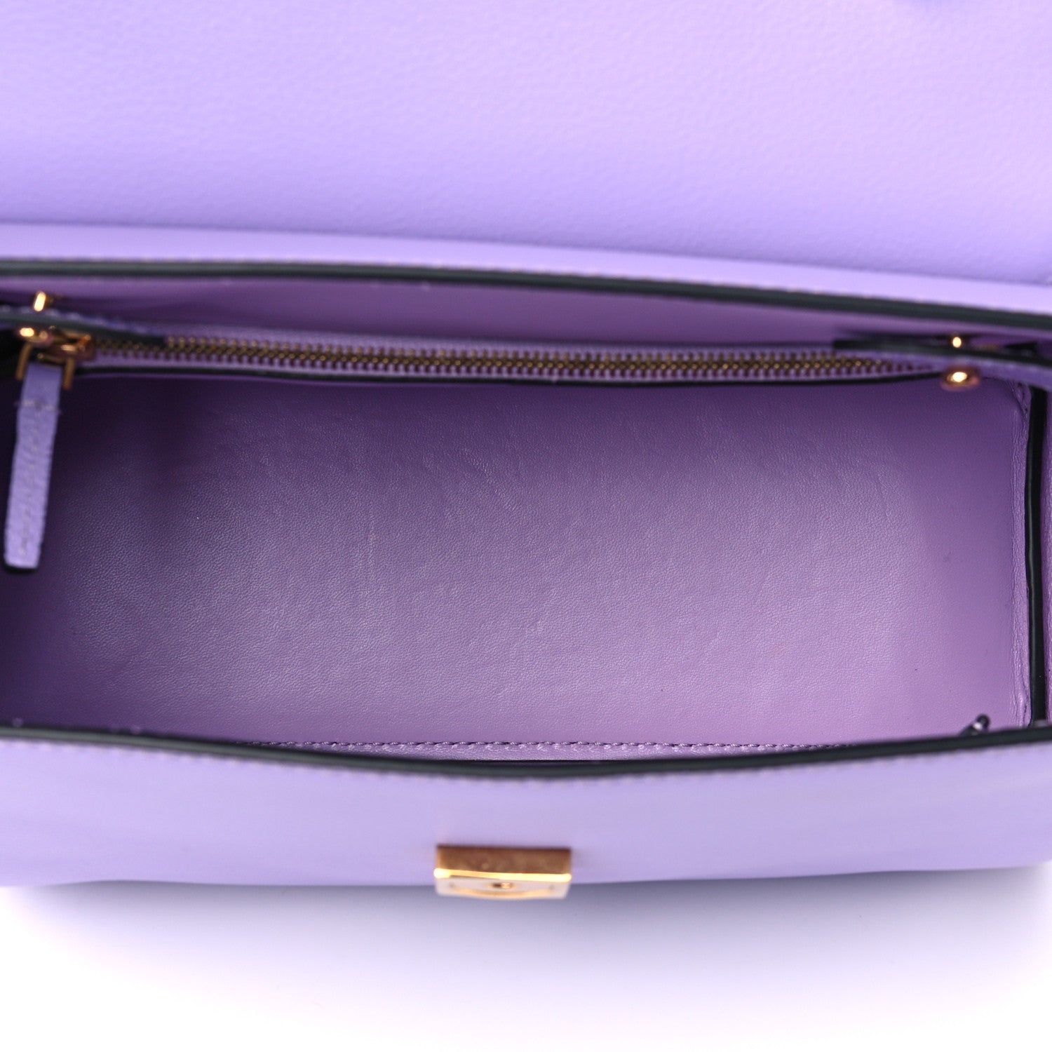 Versace Calfskin Medium La Medusa Top Handle Handbag Lilac 6 of 12