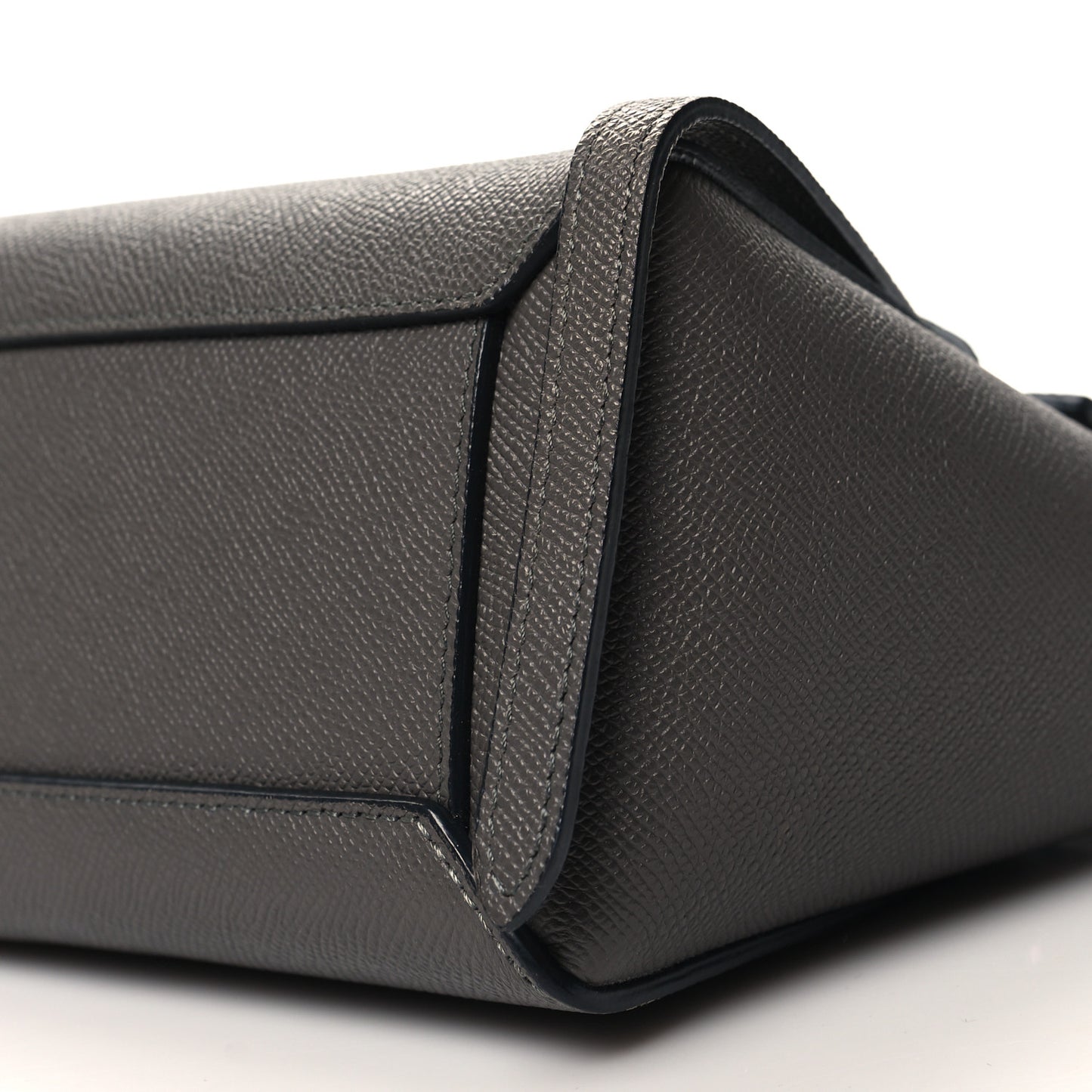 Grained Calfskin Nano Belt Bag Grey