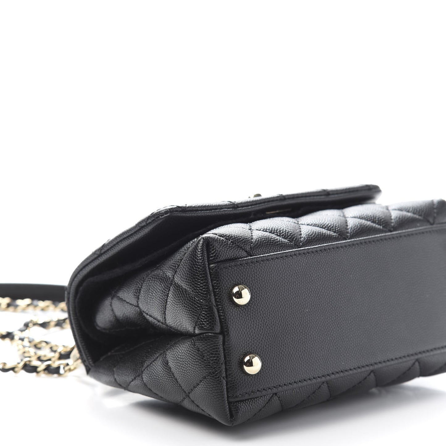 Caviar Quilted Extra Mini Coco Handle Flap Black