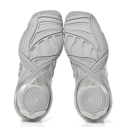 Balenciaga Metallic Rubber Mesh Womens Tyrex Sneakers 38 Monocolor Silver 6 of 8