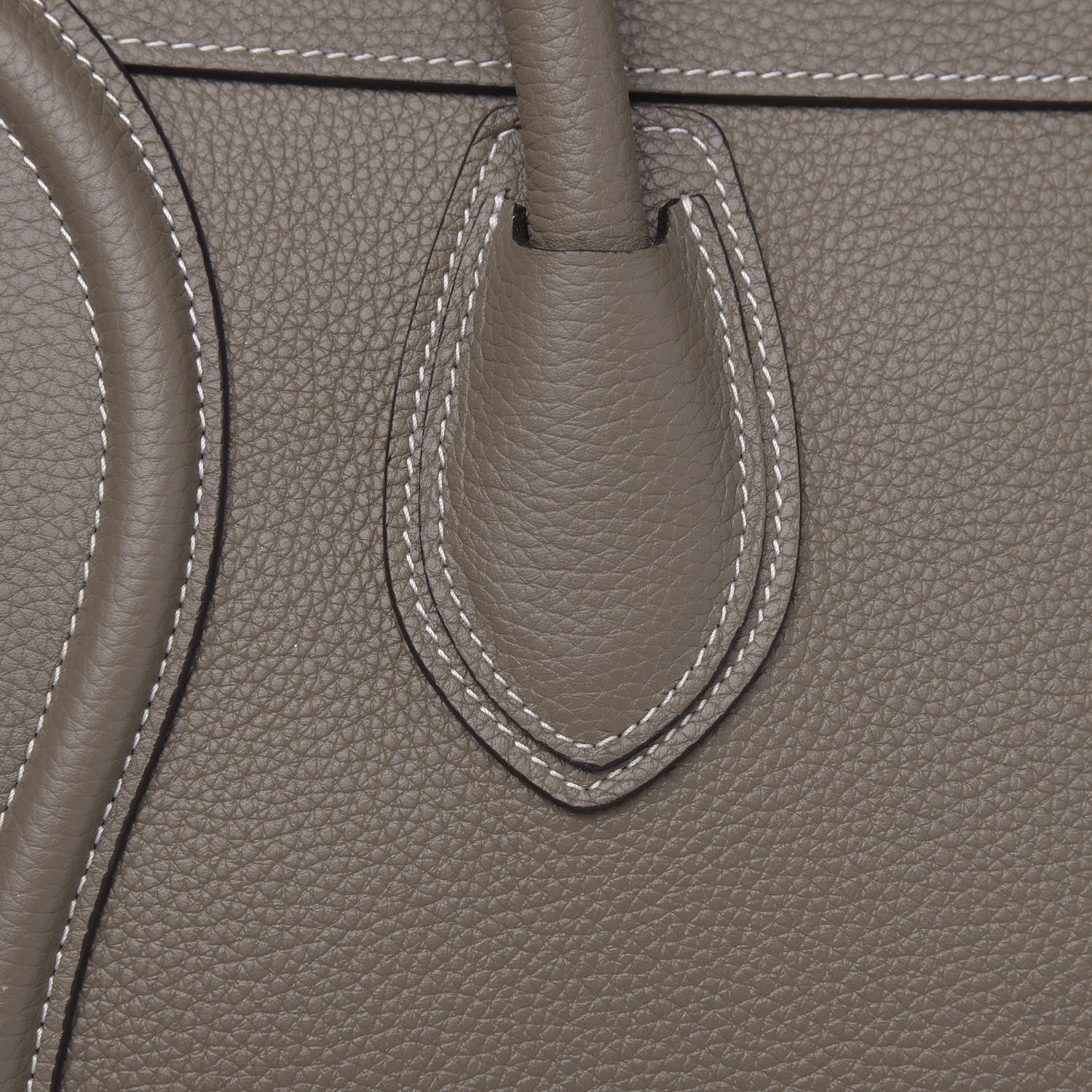 Celine Drummed Calfskin Mini Luggage Souris 11 of 11