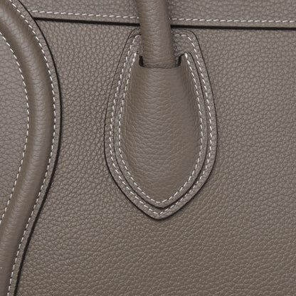 Celine Drummed Calfskin Mini Luggage Souris 11 of 11