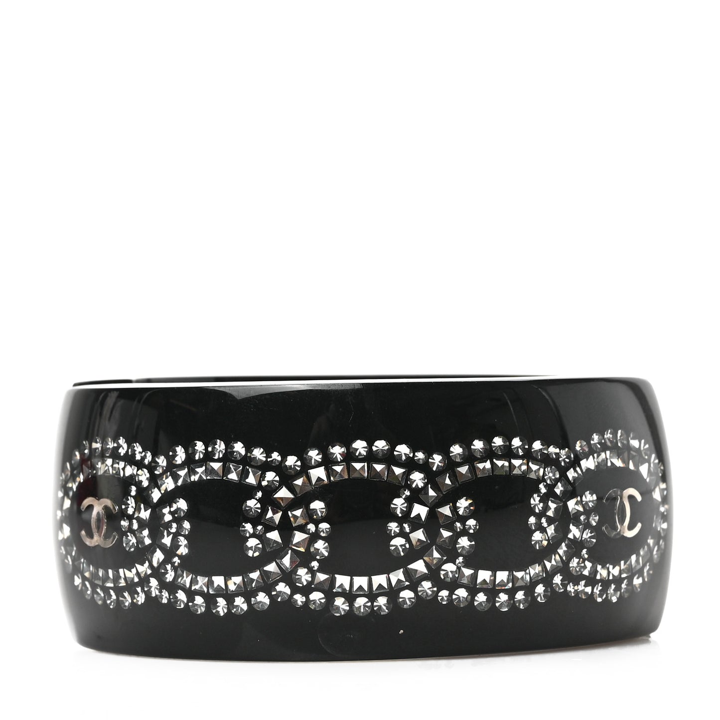 Resin Strass CC Crystal Cuff Black