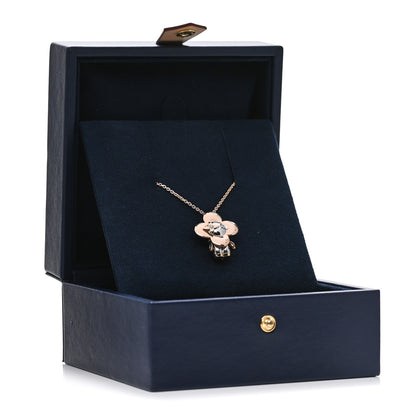 Louis Vuitton 18K White Rose Yellow Gold Diamond Vivienne Pendant Necklace 7 of 7