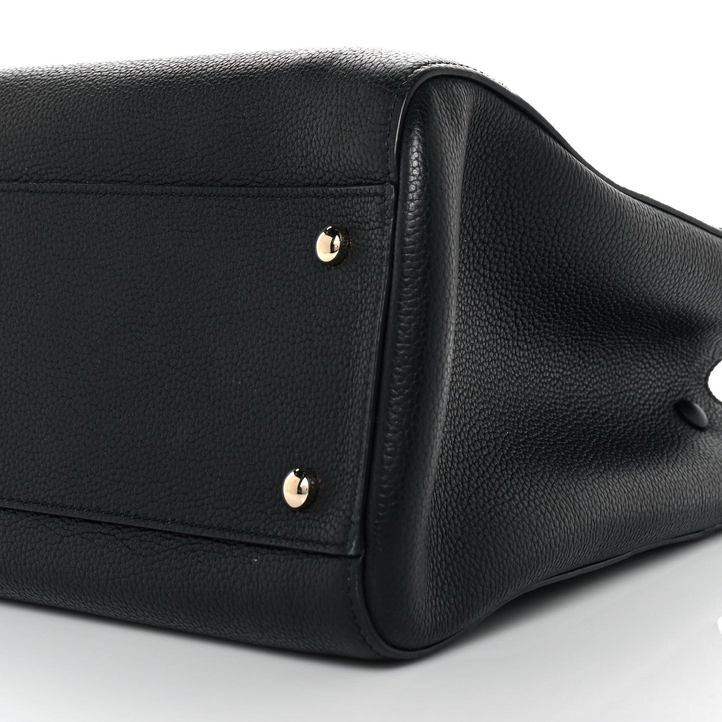 Grained Calfskin Small Neo Executive Shopper Tote Black