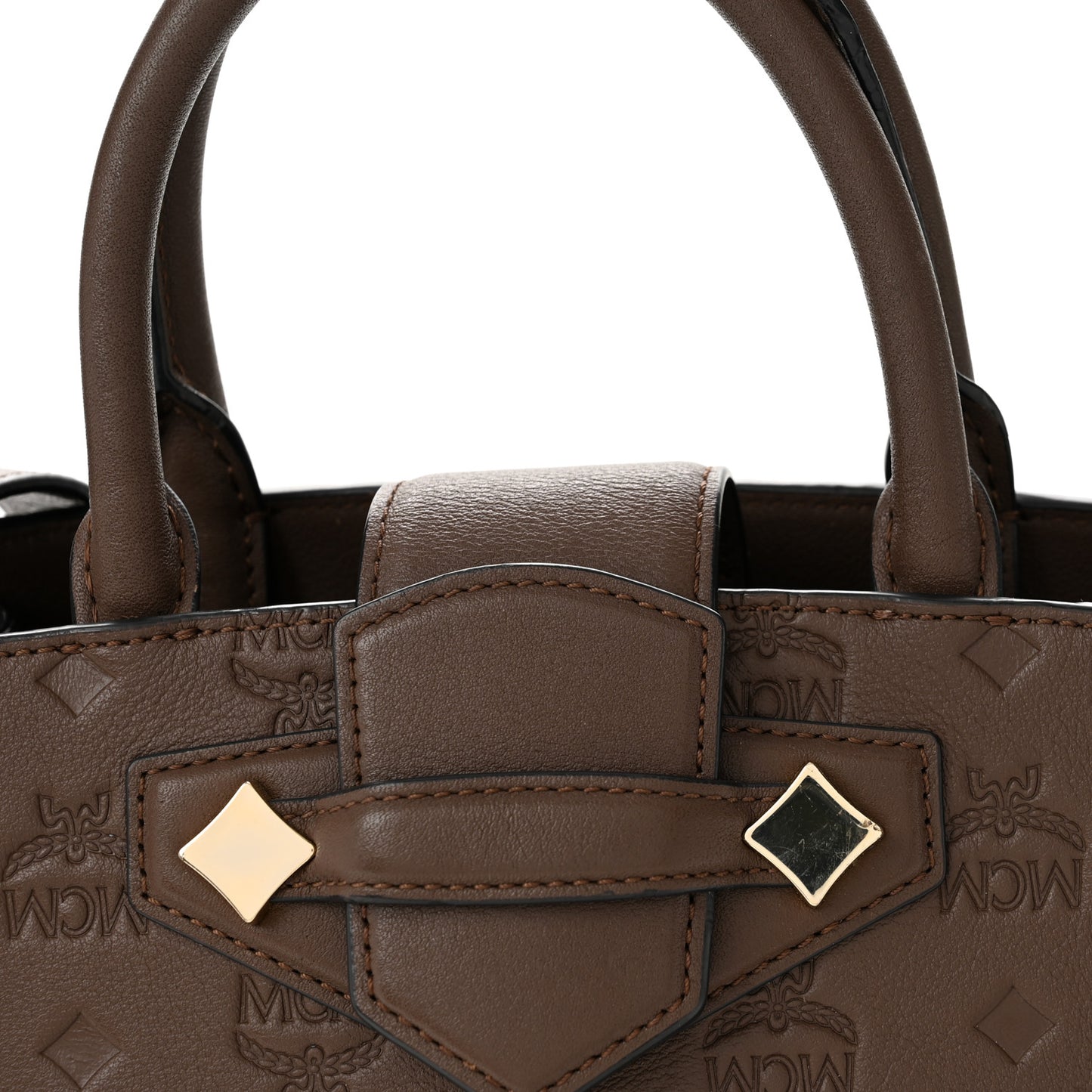 Calfskin Ottomar Monogram Medium Essential Tote Chestnut