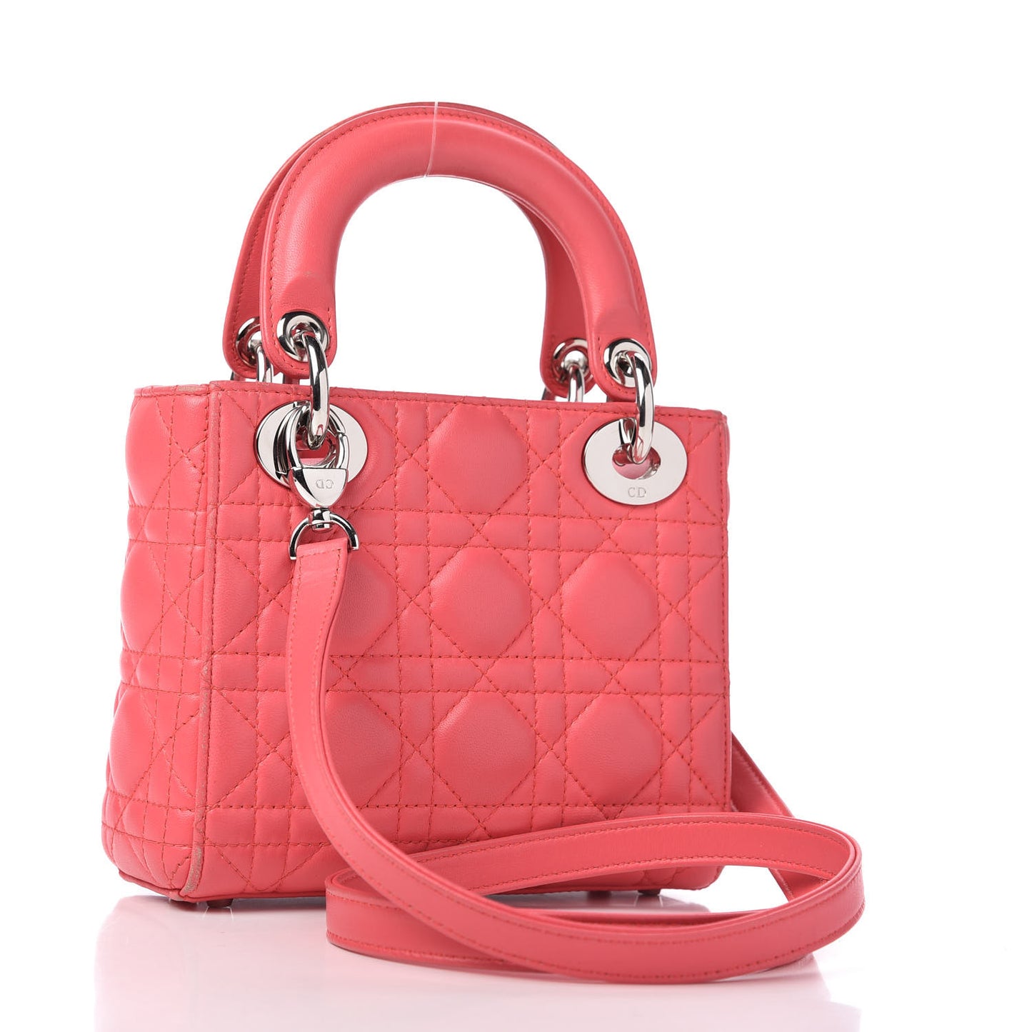 Lambskin Cannage Mini Lady Dior Pink