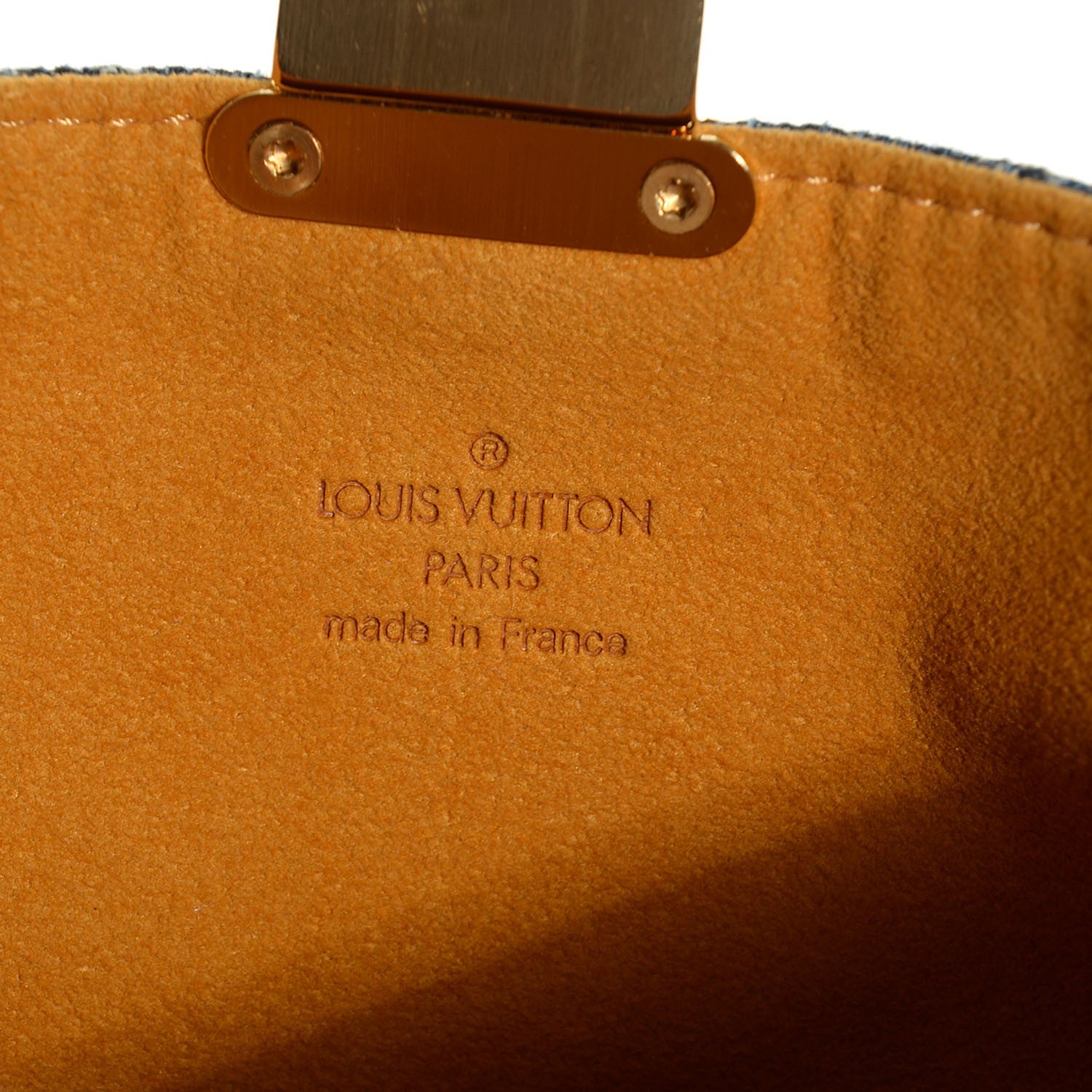 Louis Vuitton Monogram Denim Pochette Plat Clutch Blue 6 of 7