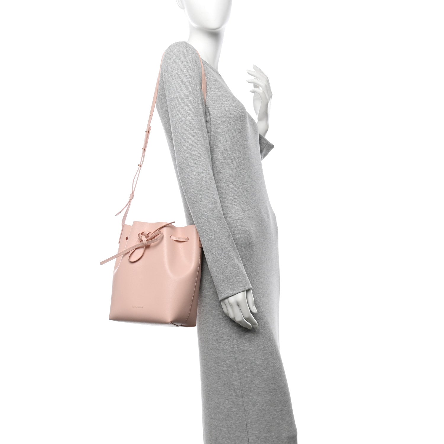 Mansur Gavriel Saffiano Mini Bucket Bag Dahlia 2 of 9