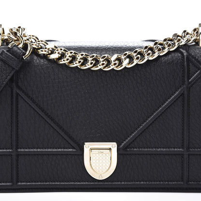 Christian Dior Grained Calfskin Small Diorama Flap Bag Black 8 of 8