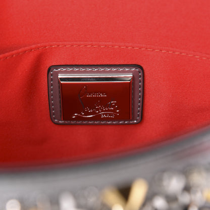 Christian Louboutin Patent Calfskin Glitter Studded Loubiclutch Crossbody Clutch Silver 8 of 9