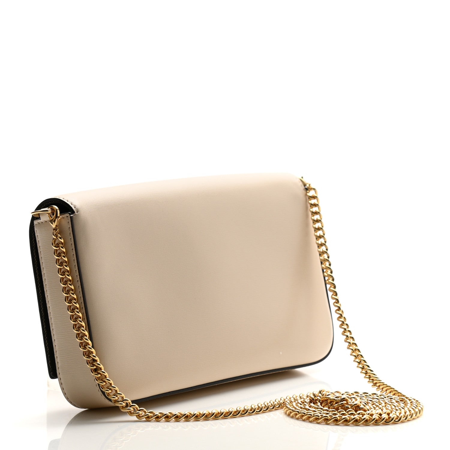 Fendi Vitello Palmellato Wallet on Chain with Pouches Camelia 4 of 12