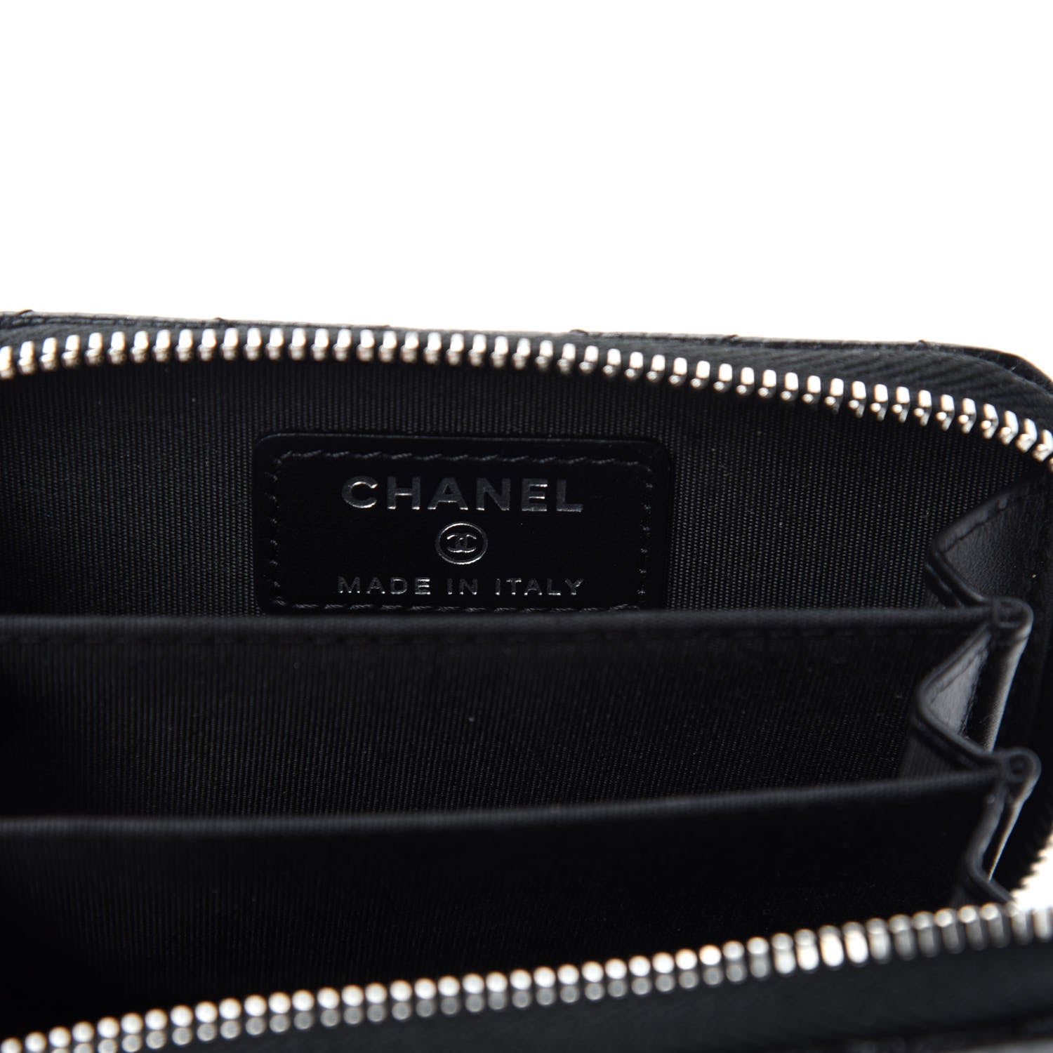 Chanel Caviar Quilted Incognito Zip Coin Purse Black 6 of 8