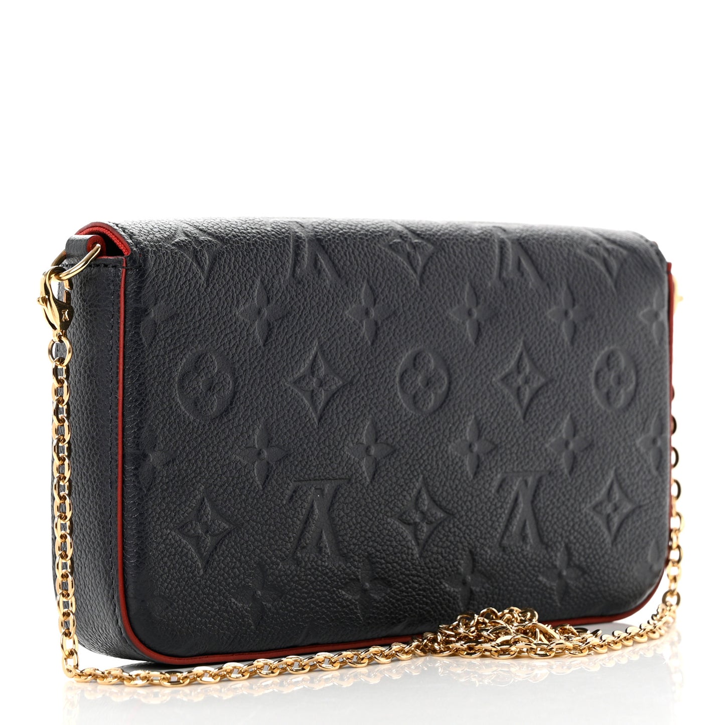 Empreinte Pochette Felicie Chain Wallet Marine Rouge