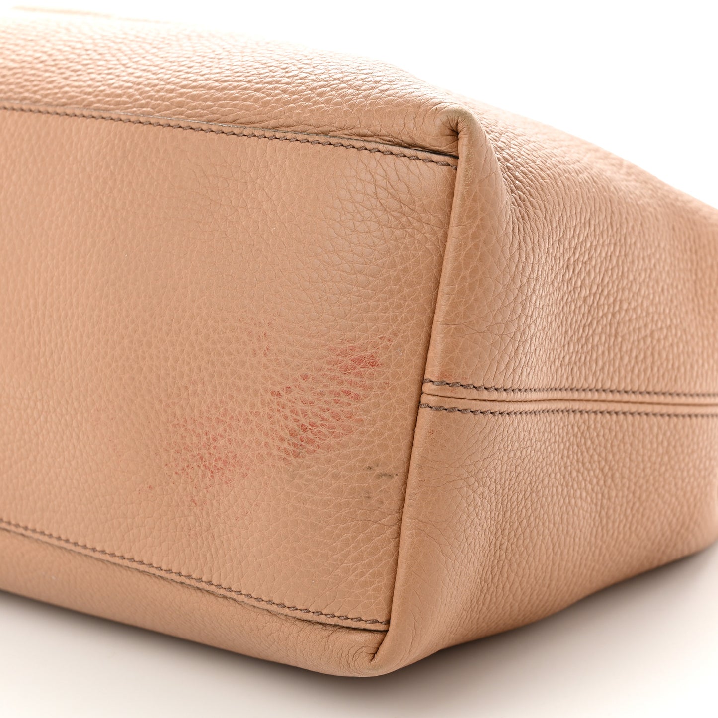 Pebbled Calfskin Medium Soho Chain Shoulder Bag Rose Beige