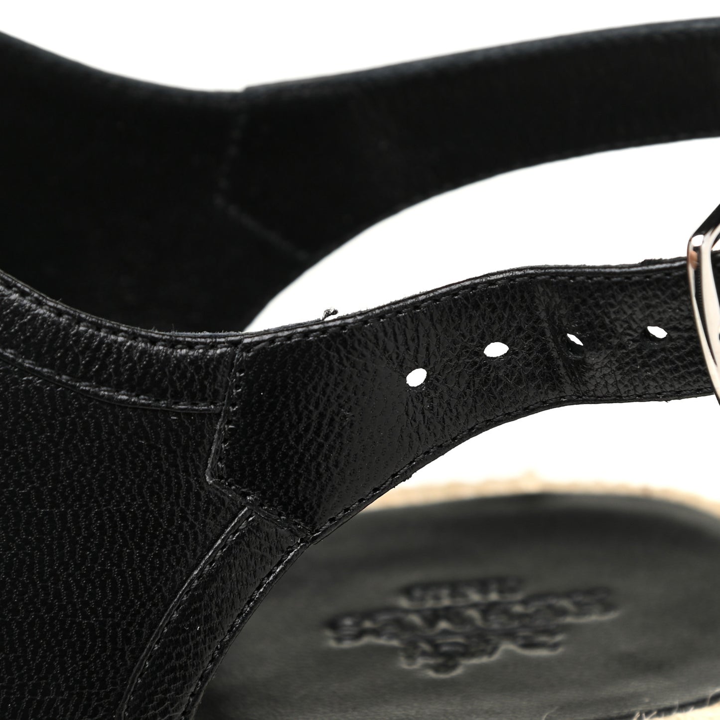 Goatskin Envie 30 Espadrille Wedge Sandals 36 Black