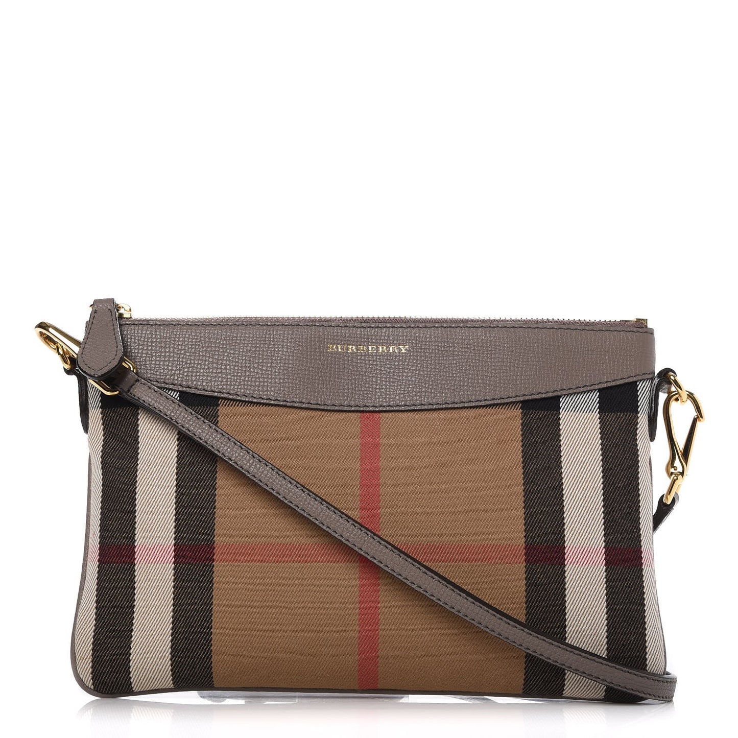 House Check Derby Peyton Crossbody Clutch Bag Thistle Grey
