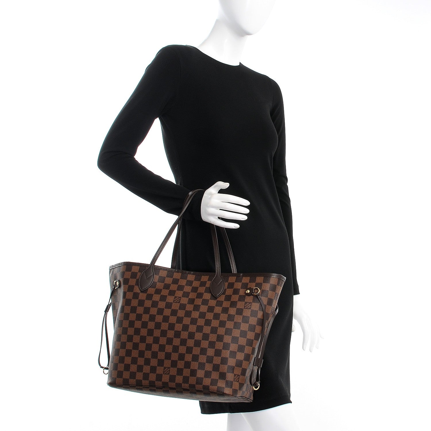 Louis Vuitton Damier Ebene Neo Neverfull MM Rose Ballerine 2 of 8