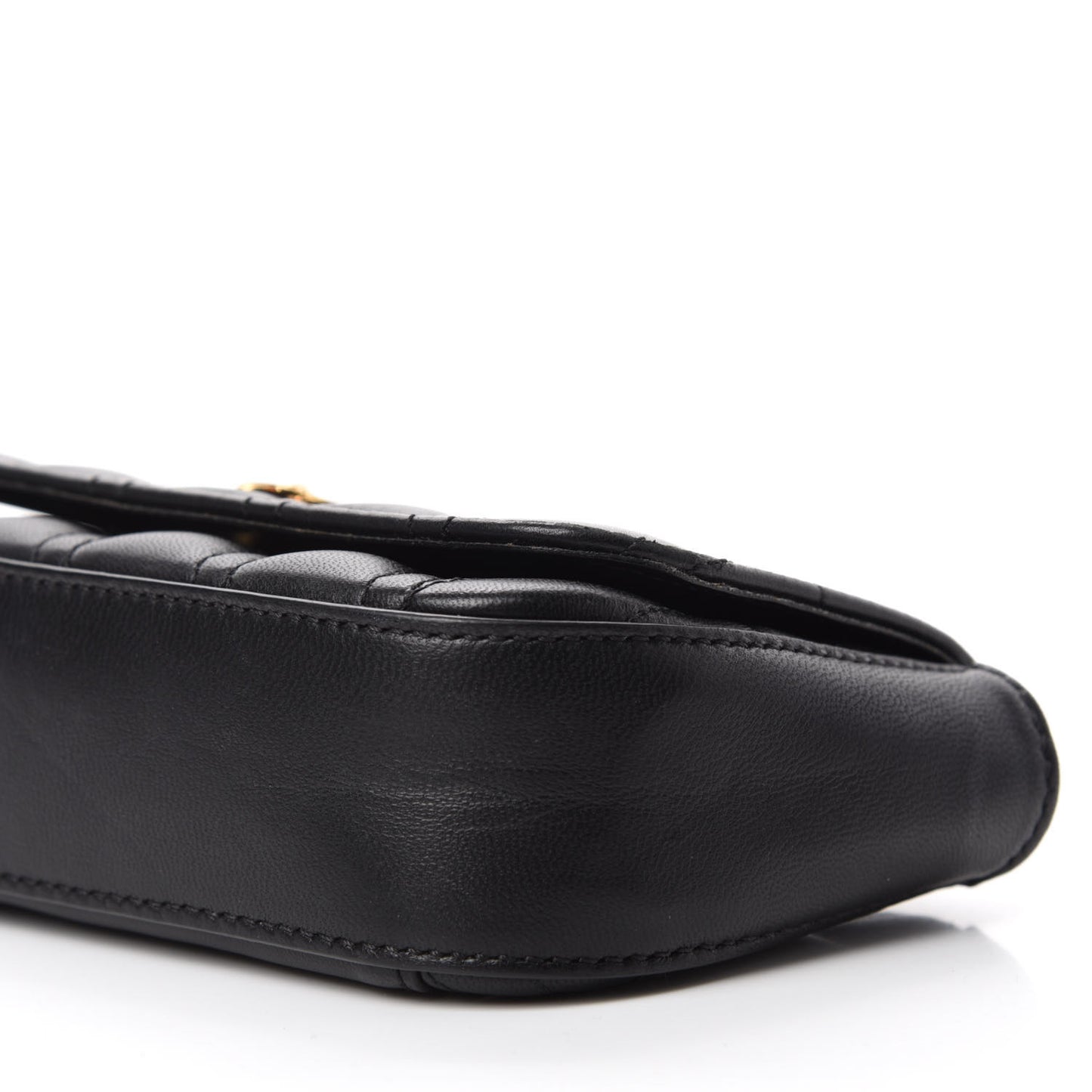 Nappa Quilted Virtus Evening Bag Black