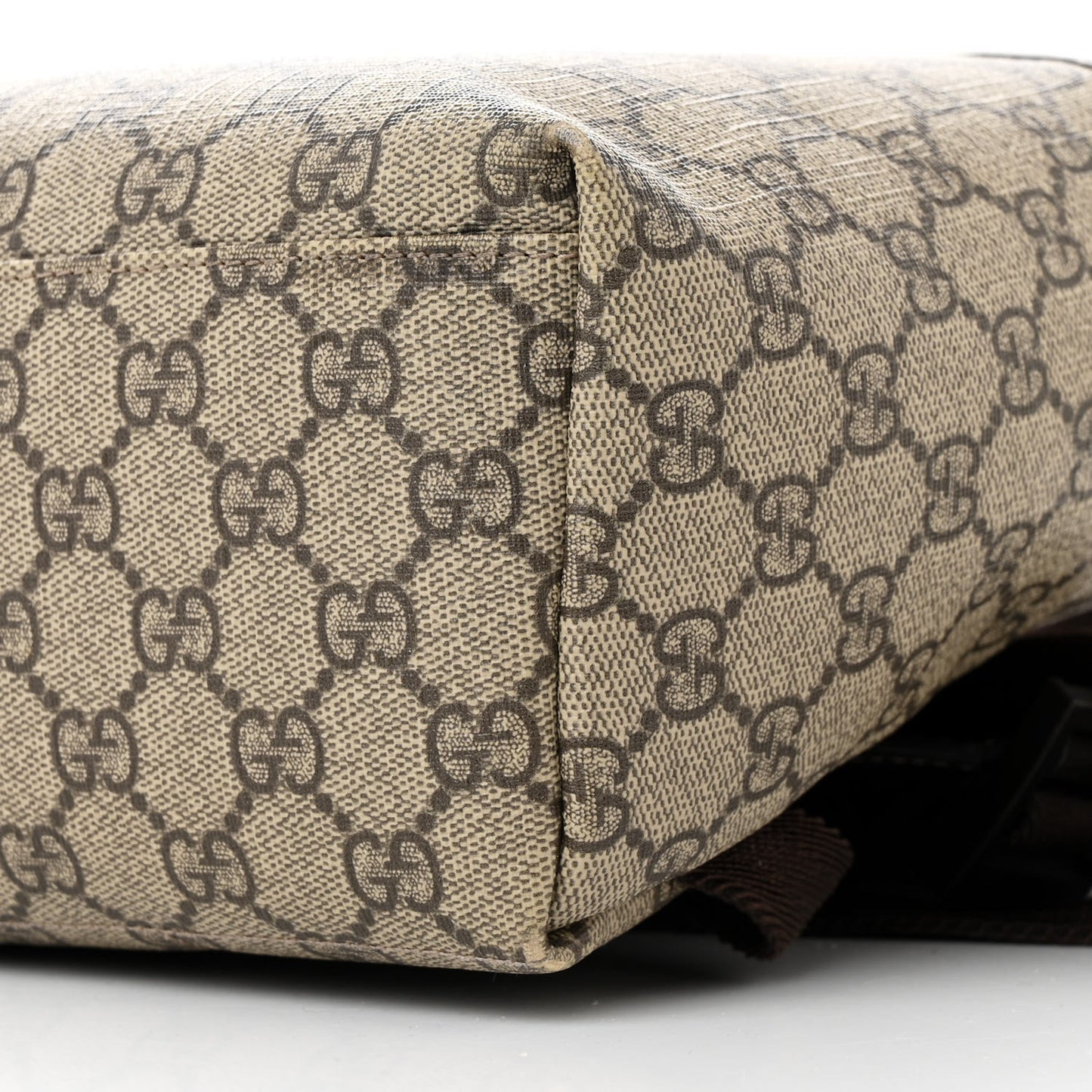 GG Supreme Monogram Margaux Calfskin Childrens Day Backpack Beige Ebony Cocoa Dark Chocolate