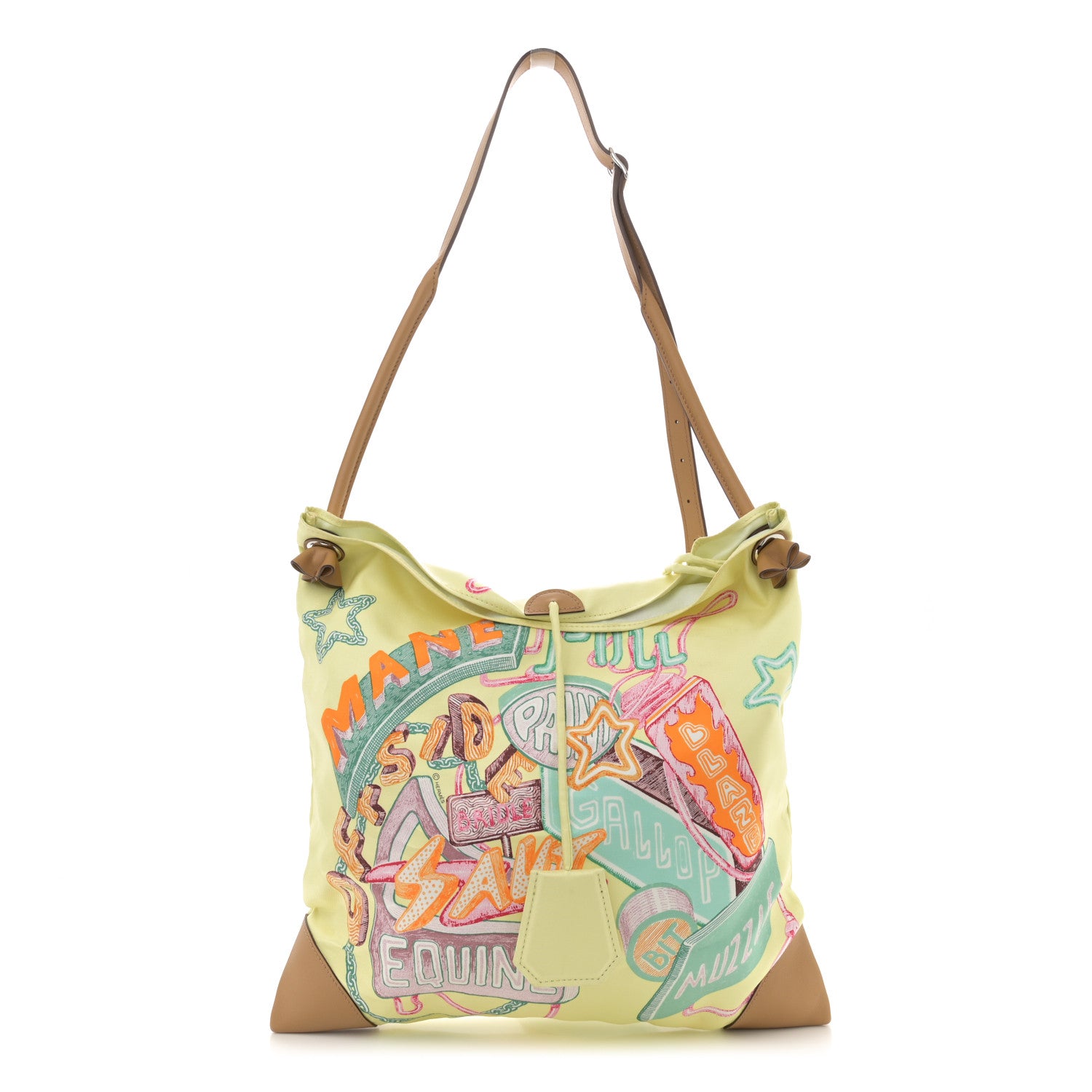 Hermes Silk Swift Chevaloscope Neon SilkyCity 33 Jaune Biscuit 1 of 12