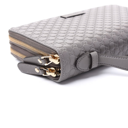 Gucci Soft Microguccissima Zip Around Top Handle Travel Wallet Loess 6 of 9