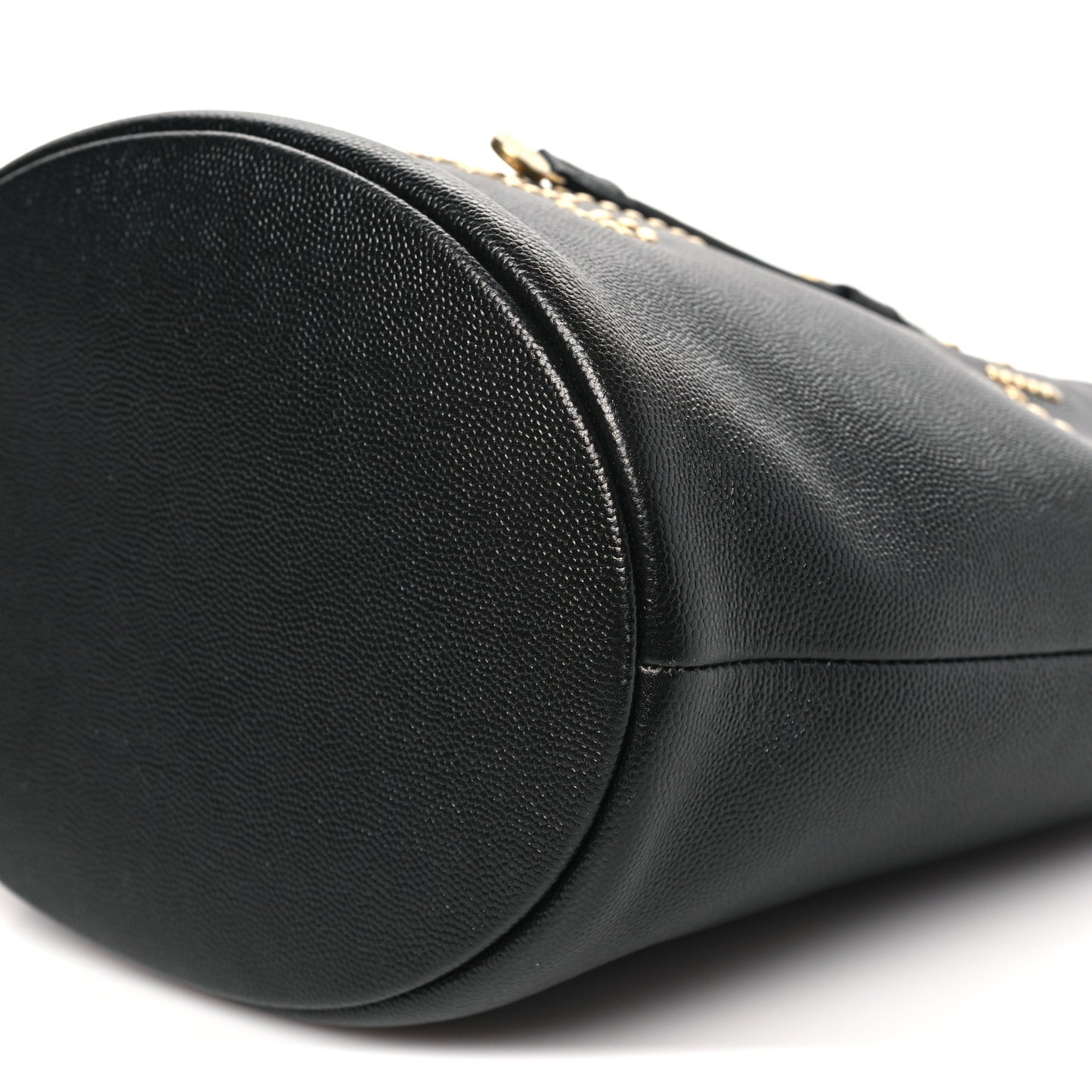 Caviar Deauville Drawstring Bucket Bag Black