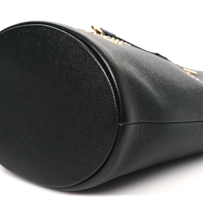 Chanel Caviar Deauville Drawstring Bucket Bag Black 11 of 11