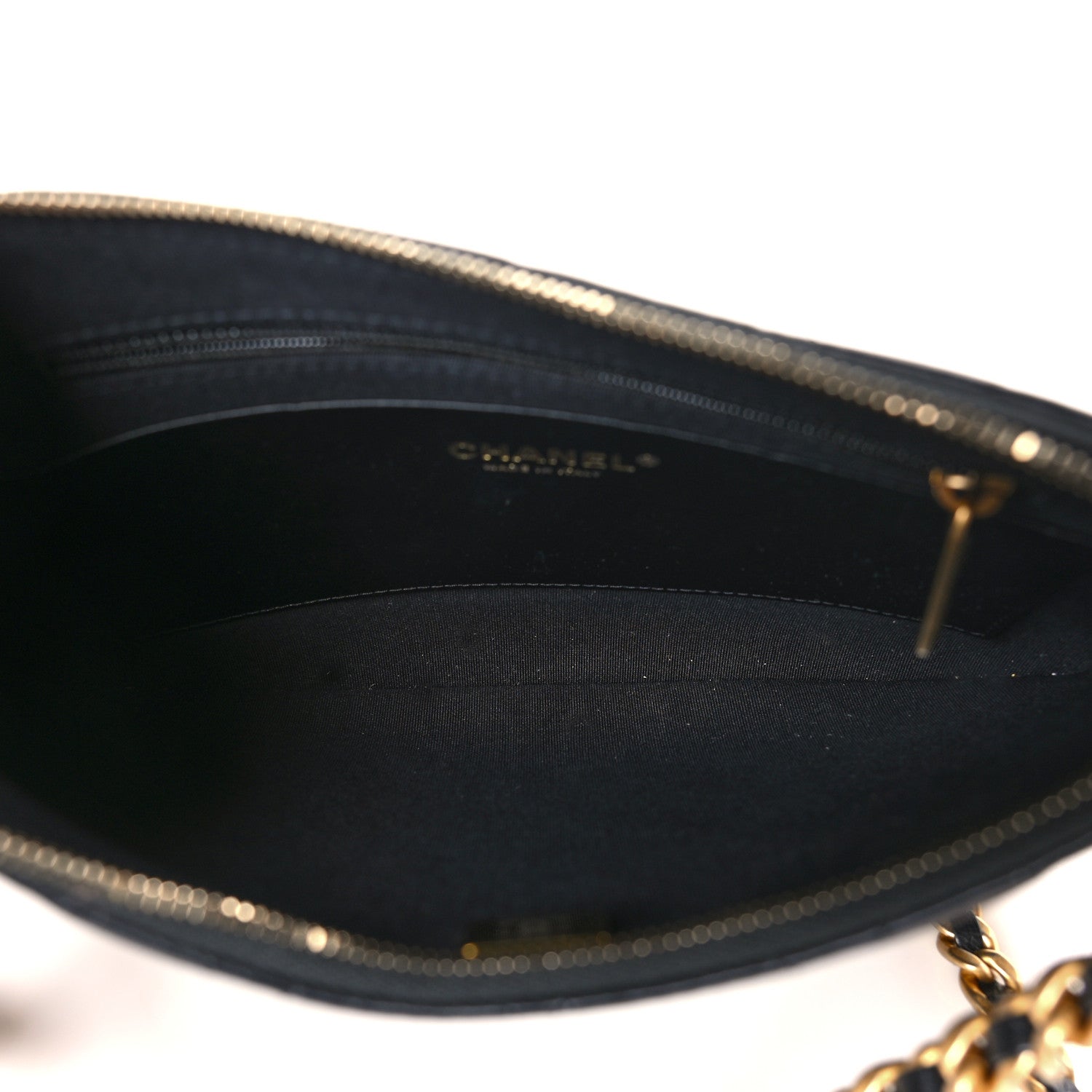 Chanel Shiny Crumpled Lambskin Quilted Large Trendy Chain Around Hobo Black 5 of 9