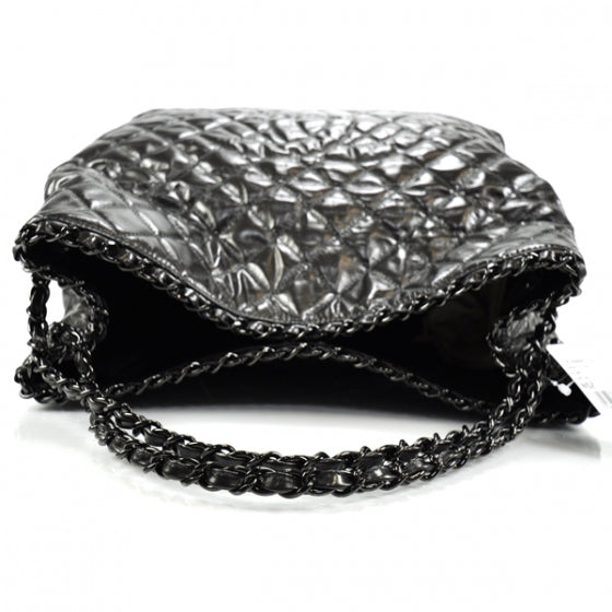 Chanel Leather Large Chain Me Tote Dark Grey 11P 5 of 10