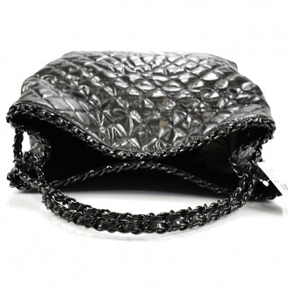 Chanel Leather Large Chain Me Tote Dark Grey 11P 5 of 10
