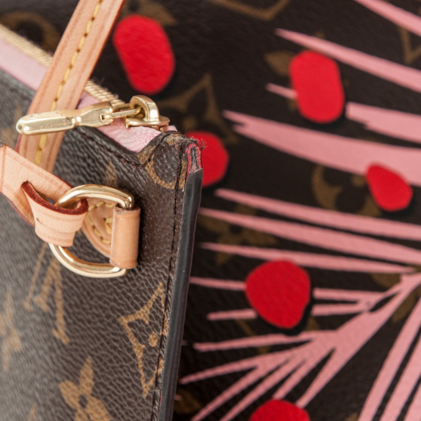 Monogram Jungle Dots Neo Neverfull MM Sugar Pink Poppy
