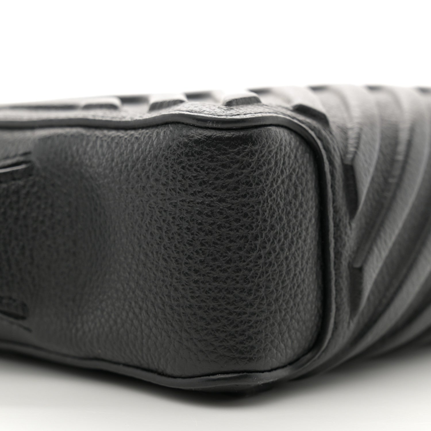 Balenciaga Grained Calfskin Embossed Car Camera Bag Black 9 of 10