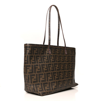 Fendi Zucca Spalmati Small Roll Tote Tobacco Viola 3 of 9