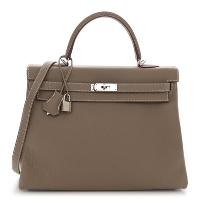 Hermes Togo Kelly Retourne 35 Etoupe 1 of 12