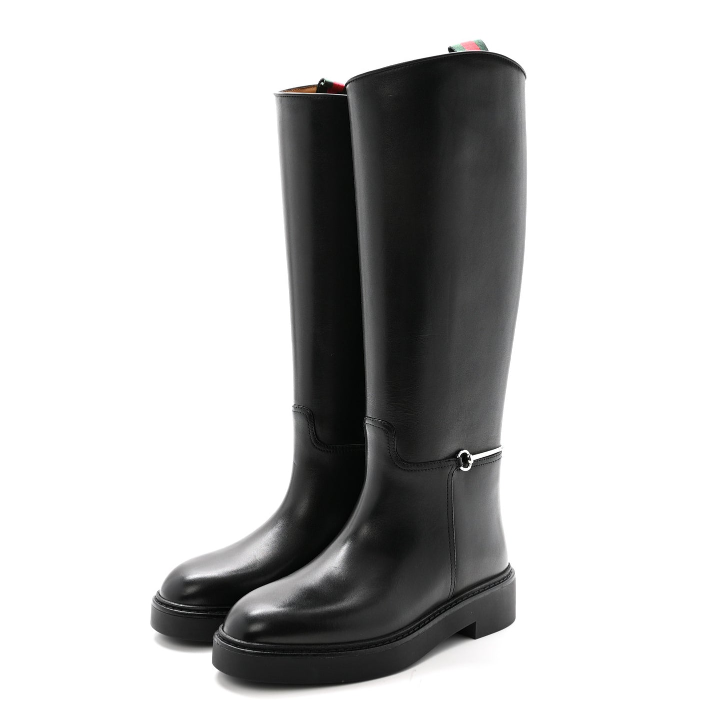 Marot Lux Michelangelo Slim Horsebit Riding Boots 37.5 Black