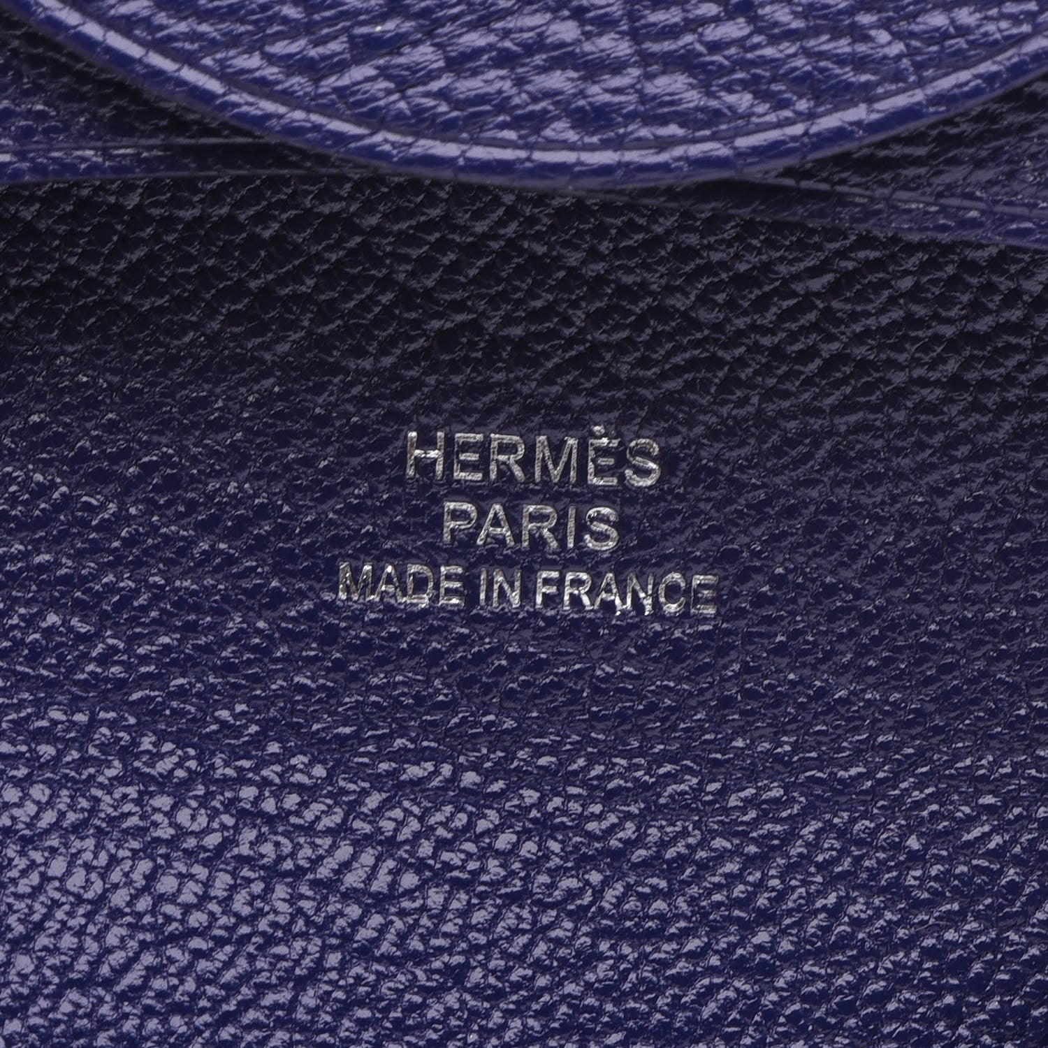 Hermes Chevre Mysore Bastia Coin Purse Bleu Encre 6 of 7