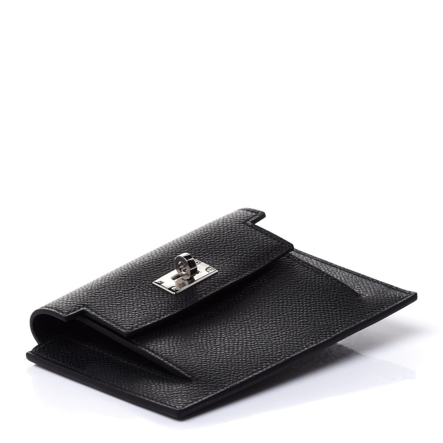 Epsom Kelly Pocket Compact Wallet Black