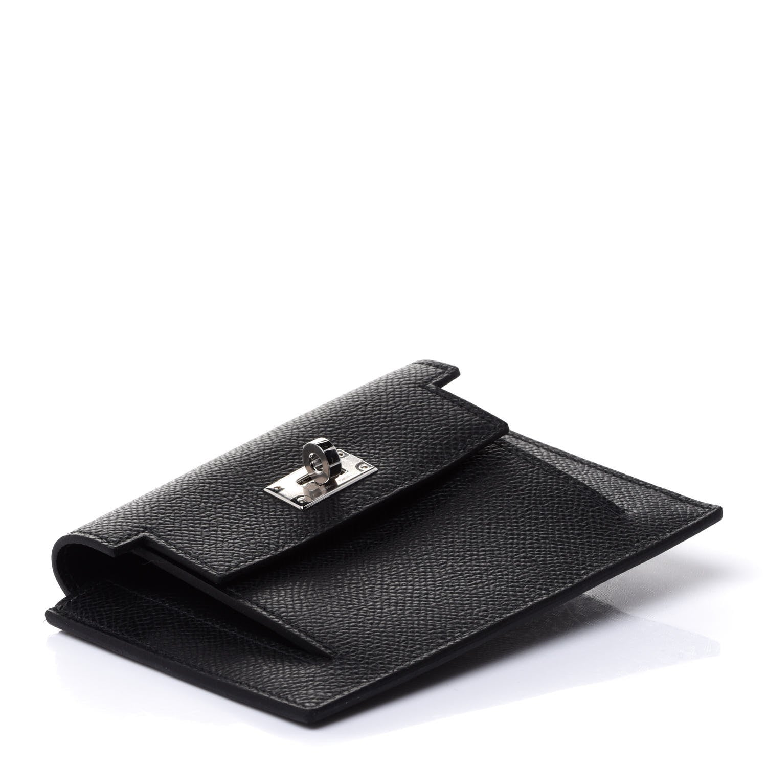 Hermes Epsom Kelly Pocket Compact Wallet Black 3 of 11