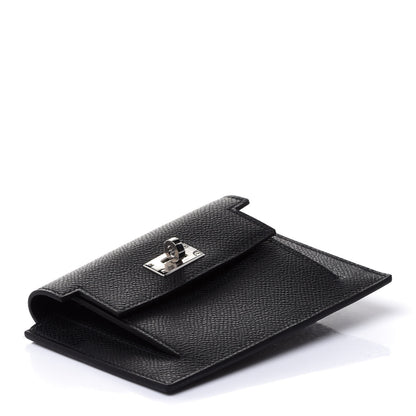 Hermes Epsom Kelly Pocket Compact Wallet Black 3 of 11