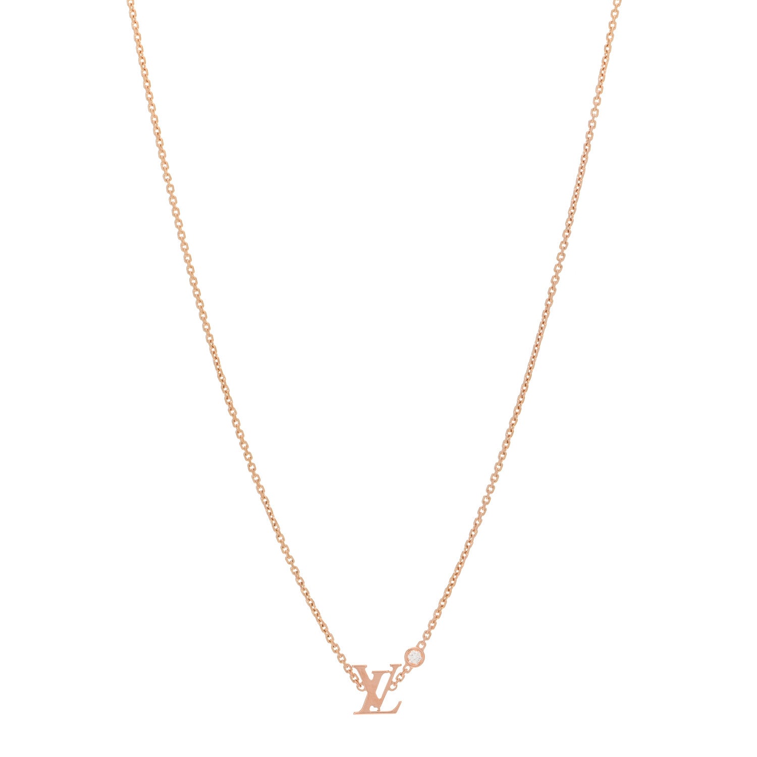 Louis Vuitton 18K Pink Gold Diamond Idylle Blossom LV Pendant Necklace 1 of 4