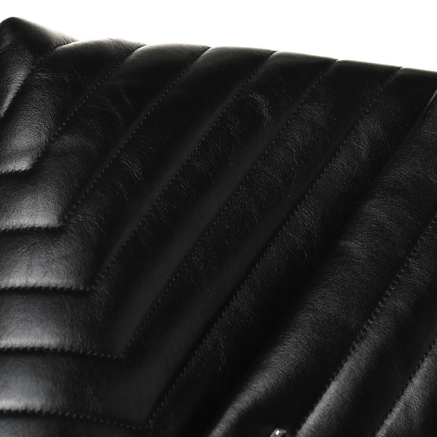 Saint Laurent Calfskin Y Quilted Monogram Large Loulou Chain Satchel Black 11 of 13
