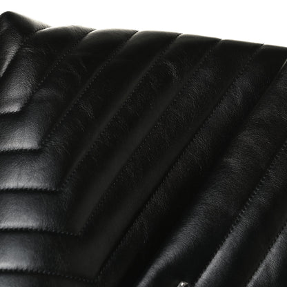 Saint Laurent Calfskin Y Quilted Monogram Large Loulou Chain Satchel Black 11 of 13