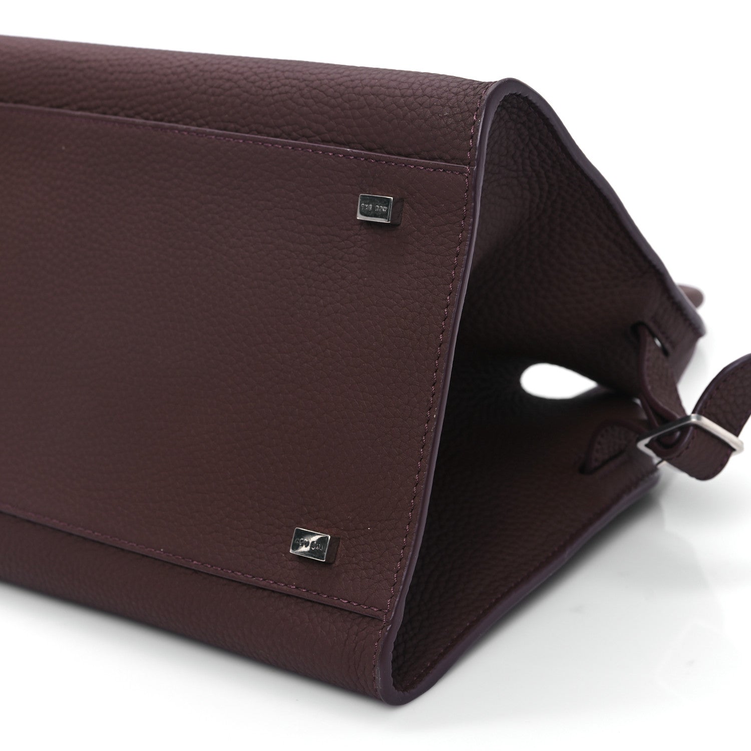 The Row Grained Calfskin Soft Margaux 10 Bag Dark Mocha 9 of 9