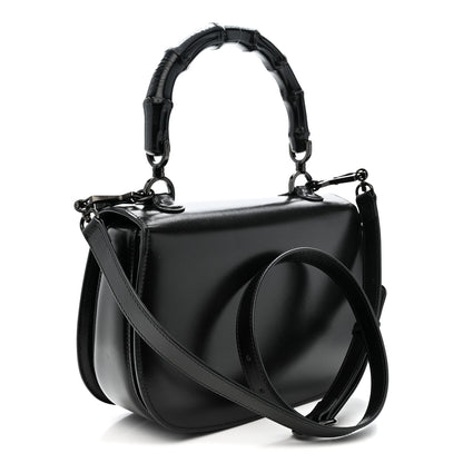 Gucci Boarded Dyana Lux Calfskin Web Monochrome Medium Bamboo 1947 Top Handle Bag Black 3 of 12